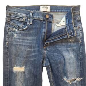 AGOLDE Sophie High Rise Skinny Jeans Distressed sz 27, inseam 28.5"